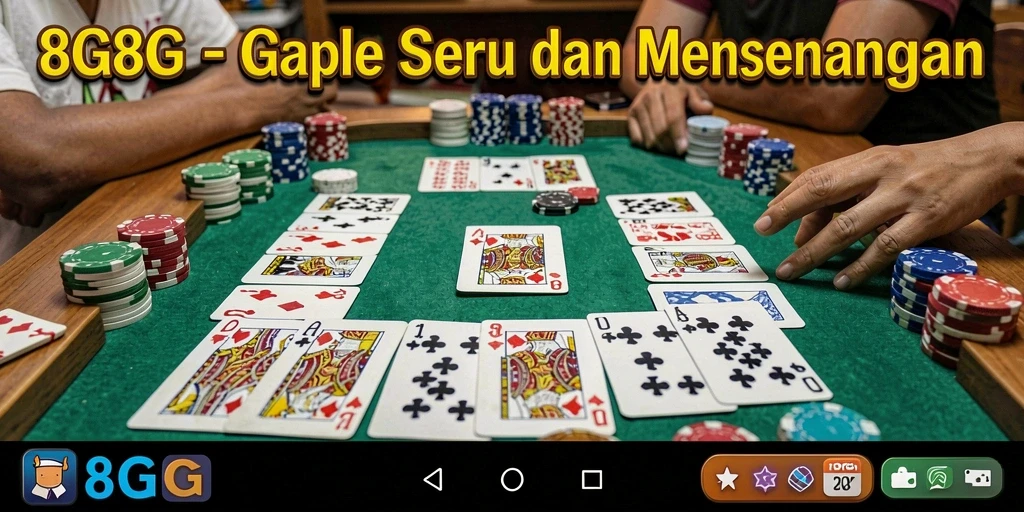 Tampilan screenshot game Gaple yang menampilkan permainan seru.