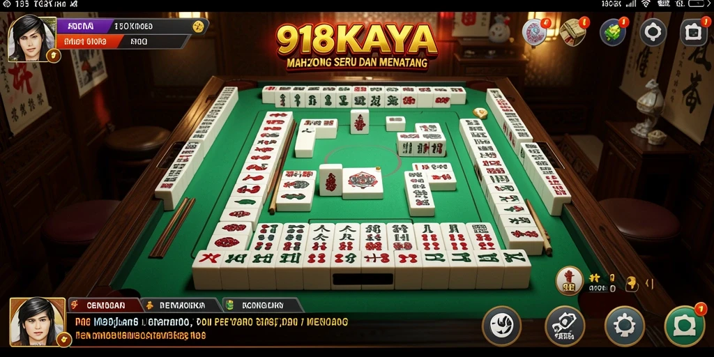 Tampilan gameplay Mahjong yang menarik di 918KAYA.