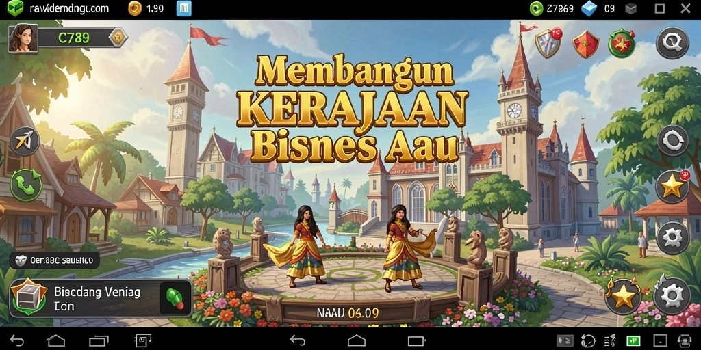 Tampilan menarik dari gameplay C789 dengan elemen Tycoon.