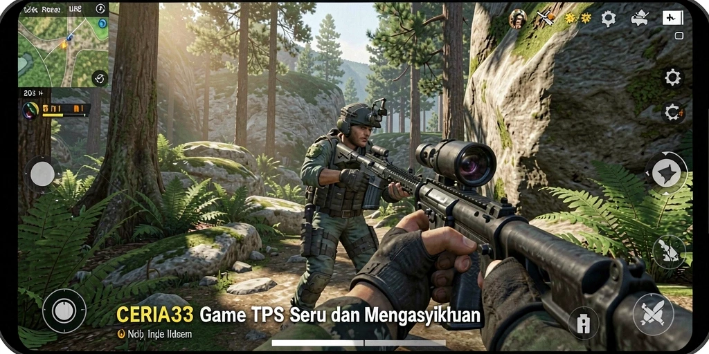 Tampilan gameplay intens dari CERIA33 dengan aksi TPS yang seru.