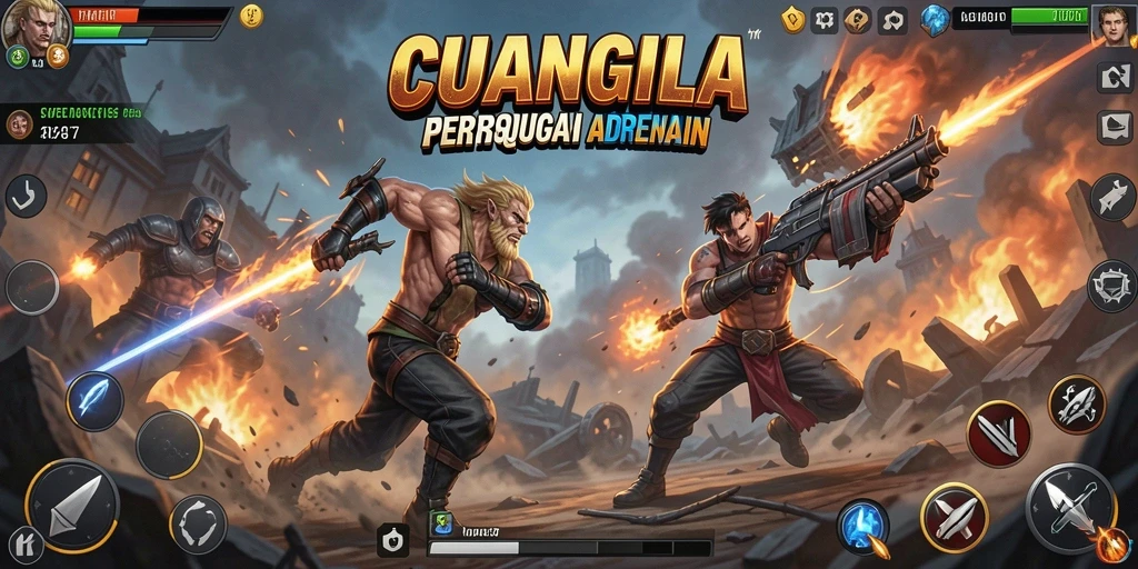 Tampilan gameplay seru dari CUANGILA saat pertarungan berlangsung.