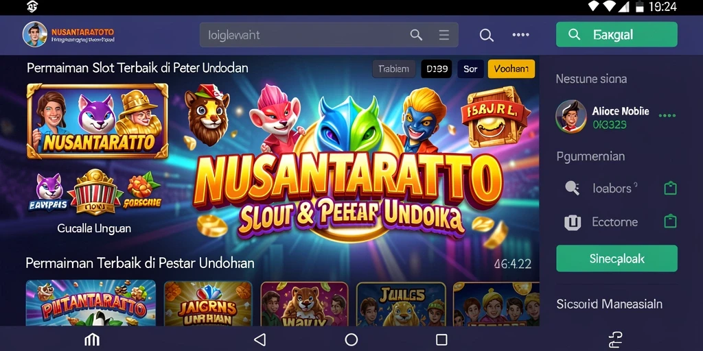 Screenshot gameplay NUSANTARATOTO menampilkan suasana slot yang mengasyikkan.