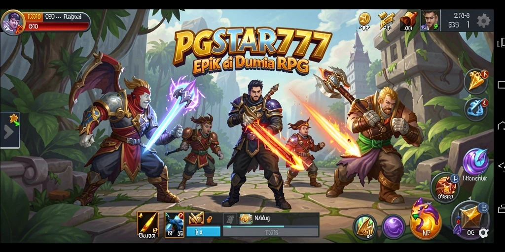 Menampilkan potret seru dari pertarungan RPG dalam PGSTAR777.