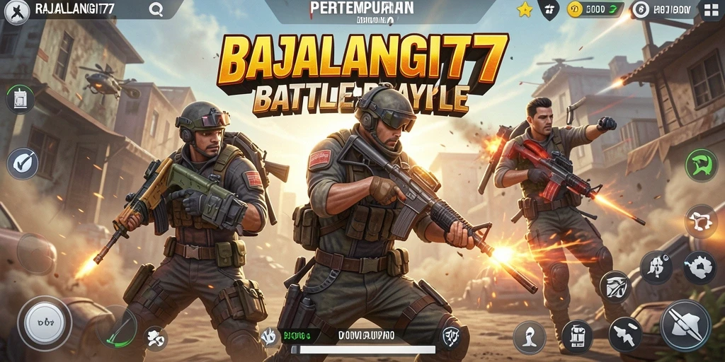 Tampilan gameplay seru dalam pertempuran Battle Royale.