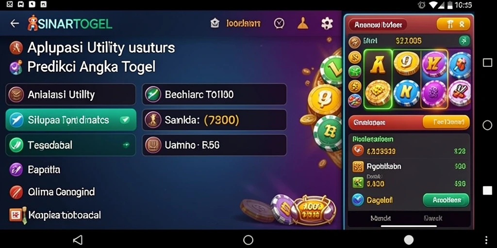 Tampilan antarmuka SINARTOGEL yang sederhana dan informatif.