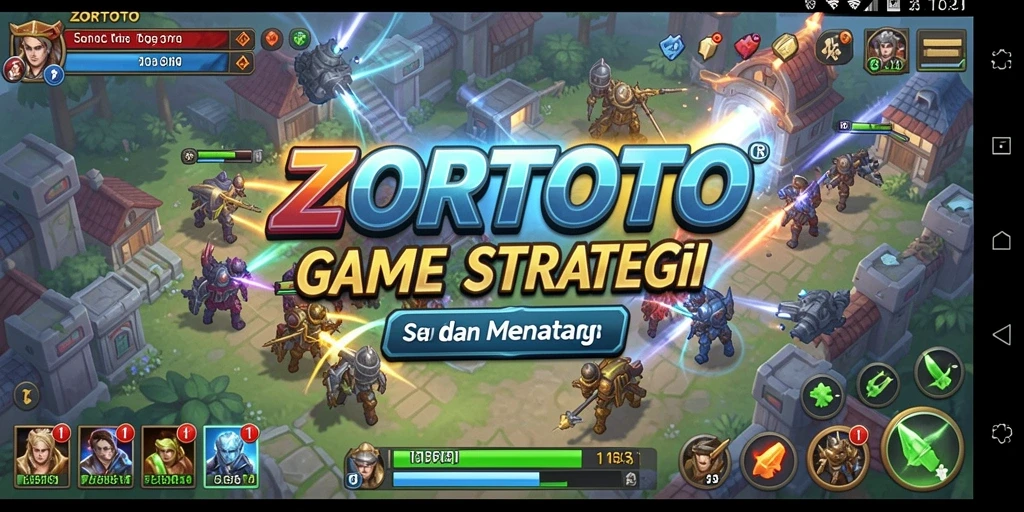 Tampilan gameplay ZORTOTO dengan aksi strategi yang mendebarkan.